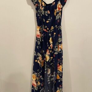 Floral Navy Romper